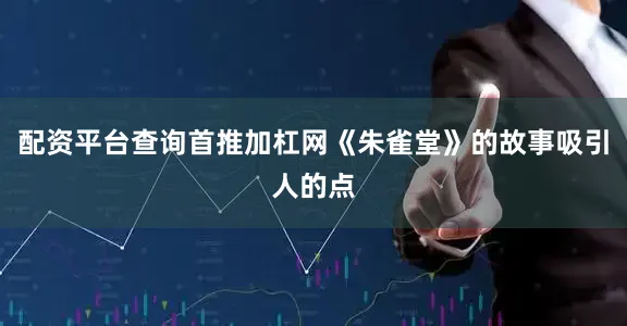 配资平台查询首推加杠网《朱雀堂》的故事吸引人的点