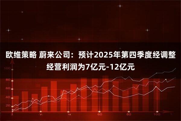 欧维策略 蔚来公司：预计2025年第四季度经调整经营利润为7亿元-12亿元