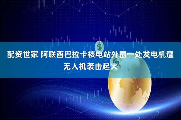 配资世家 阿联酋巴拉卡核电站外围一处发电机遭无人机袭击起火