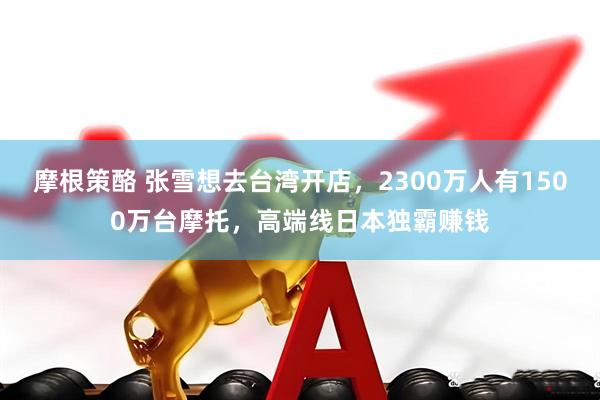 摩根策酪 张雪想去台湾开店，2300万人有1500万台摩托，高端线日本独霸赚钱